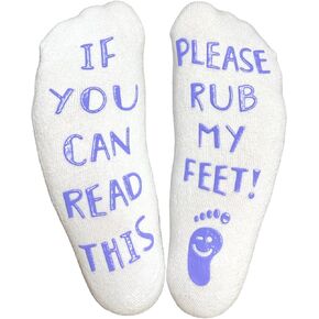Funny Socks if you can read this, please rub my feet, Get Well Soon Socks for Men & Women, Post Surgery gift