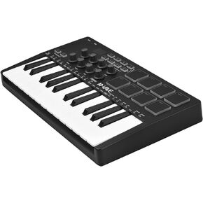 MIDI Keyboard 25-Key MIDI Control Keyboard Mini Midi Keyboard Mini Portable USB Keyboard Midi Keyboard Miniwith 25 Velocity Sensitive Keys 8 RGB Backlit Pads 8 Knobs,M-VAVE