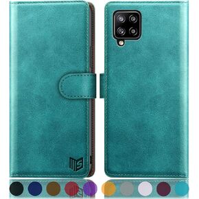 SUANPOT【RFID Blocking for Samsung Galaxy A12 Wallet case with Credit Card Holder,Flip Book PU Leather Phone case Shockproof Cover Cellphone Women Men for Samsung A12 case Wallet（Black）