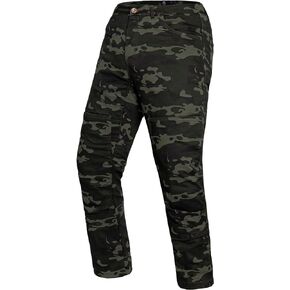 WICKEDSTOCK-Mens Motorcycle Pants-CE Level 2 Armor-Tactical Pants-Combat Pants-Motorcycle Armor Protective- Aramid Lined-Camo