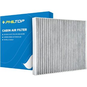 PHILTOP Cabin Air Filter, Replacement for CF10743, Town & Country 2008-2016, Grand Caravan 2008-2020, Armada 2017-2021, Premium ACF007 Cabin Filter with Activated Carbon Filter Up Dust Pollen Odor