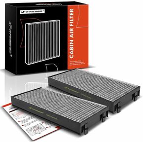 A-Premium 2-PC Cabin Air Filter with Activated Carbon Compatible with BMW X5 2007-2019, X6 2008-2019, Replace# 64116945594, 64119248294