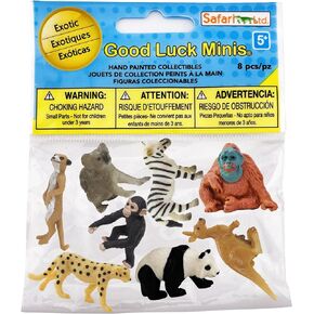 Safari Ltd. Exotic Fun Pack - Mini Figures of Exotic Animals - Educational Toy Set for Boys, Girls, and Kids Ages 5+
