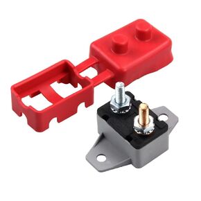 12V Stud Bolt Type Automatic Reset Circuit Breaker 40A with Cover for Marine Boat, Battery Chargers, Trucks, Buses, Electric Cars, car Engines,etc