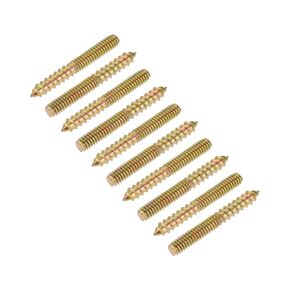 Double Ended Screws (1/4-20 x 2-1/4 Inch) 20pcs, Hanger Bolts Self-Tapping Double Sided Screws - for Home Repairs