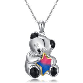 925 Sterling Silver Lab Grown Diamond Animal Necklace Gift for Women and Girls
