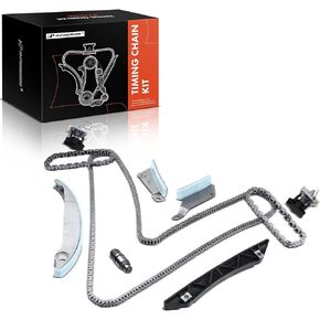 A-Premium Engine Timing Chain Kit W/Guide & Tensioner & More [fits DOHC, V6 2.7L] Compatible with Chrysler 300, Sebring & Dodge Avenger, Charger, 2009 2010