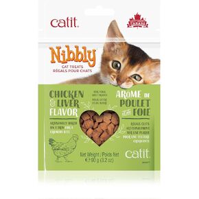 Catit Nibbly Cat Treats, Healthy Baked Treats, Chicken & Liver, 3.17 oz