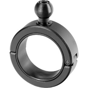 Tackform 20 Series BC1 Bar Clamp with 20mm Aluminum Ball | Billet Aluminum Clamp With Rubber Insert For 1.75" and 1.85" Bars ONLY | Real Chrome