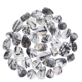 Black Onyx Druzy Loose Gemstones Wholesale Lot 100 Carat (3 to 5 Pcs) Natural Gemstone Cabochons for Jewelry Making,Wedding Gift, Healing Chakra, Wire Wrapping Crystals