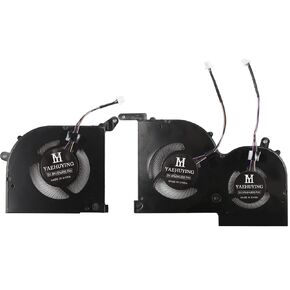 CPU+GPU استبدال مروحة التبريد GPU لـ MSI GS66 WS66 Stealth 10SD 10SE 10SF 10SFS 10SGS ، 10UG 10UH 10UE MS-16V1 MS-16V2 MS-16V3 P/N: BS5005HS-U4Q BS5005HS-U4J 16V1-GW مروحة DC5V 1.0A