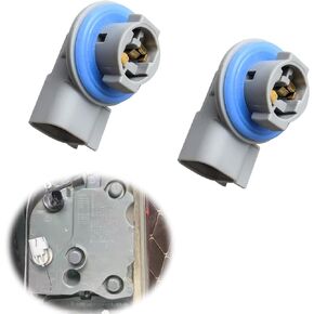 2 PCS Car Reversing Light Socket, Waterproof ABS Vehicle Rear Tail Light Adapter, Harness Plug Connectors Replacement Compatible with Dodge Ram 1500 2500 3500#OEM 68046629AA (Gray)