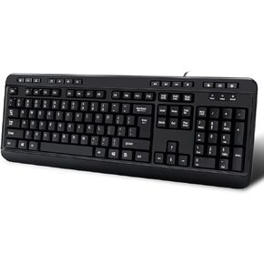 Adesso AKB-132HB Multimedia USB Keyboard with 3 Hubs, Black