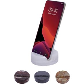 Marble Cell Phone Stand, Versatile iPhone Holder for Desk, Office Desk Phone Stand, Stand Holder for Nightstand, Kitchen Countertop, Study Table. Heavy Solid Marble Stone Stand (Onyx Green)