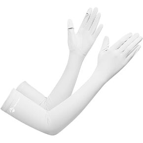 Ice Silk Long Gloves for Womens Sunblock UV-Protection Driving-Gloves Non-Slip Touchscreen Gloves for Outdoor