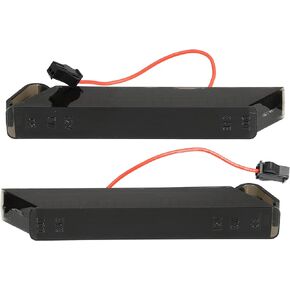 LED مرآة جانبية بدوره إشارة ضوء التخليص مصباح باب الرؤية الخلفية الجناح مرآة الوامض لفورد F150 2004-2006 الأصفر والأبيض LED عدسة سوداء 1 زوج in Saudi Arabia