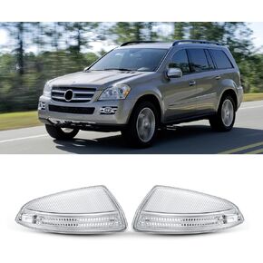 2Pcs Turn Signal LED Door Wing Side Mirror Light 1649061300 + 1649061400 Compatible with Mercedes Benz GL320 GL350 GL450 GL550 ML320 ML350 ML450 ML550 ML63 AMG