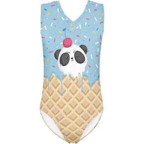 Cute Print Girls One-Piece Swimsuits for Summer Beach Sport,Bathing Suit Quick Dry Beach Swimwear 5-14 Years