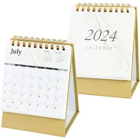 تقويم مكتب صغير، من يونيو 2023 إلى ديسمبر 2024، تقويم مكتبي قابل للطي، تقويم مكتبي صغير للمكتب المنزلي والمدرسة (عبوتان) in Kuwait