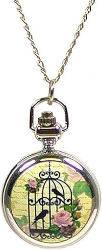 Vintage Ceramic Quartz Locket Watch Necklace in Saudi Arabia