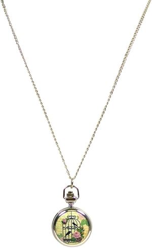 Vintage Ceramic Quartz Locket Watch Necklace in Saudi Arabia