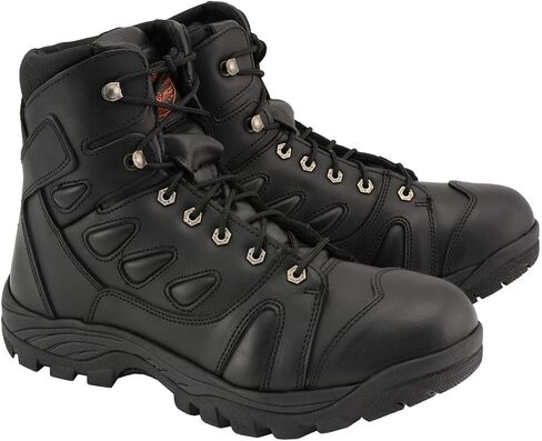 حذاء Milwaukee Leather MBM9115 للرجال مصنوع من الجلد الأسود بطول 6 بوصات طراز Swat تكتيكي لراكبي الدراجات النارية - 11 in Saudi Arabia
