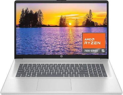 HP 17.3 inch Laptop, FHD Display, AMD Ryzen 5 7520U, 16 GB RAM, 512 GB SSD, AMD Radeon Graphics, Windows 11 Home, 17-cp2099nr (2024) in Saudi Arabia