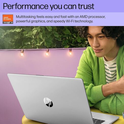 HP 17.3 inch Laptop, FHD Display, AMD Ryzen 5 7520U, 16 GB RAM, 512 GB SSD, AMD Radeon Graphics, Windows 11 Home, 17-cp2099nr (2024) in Saudi Arabia