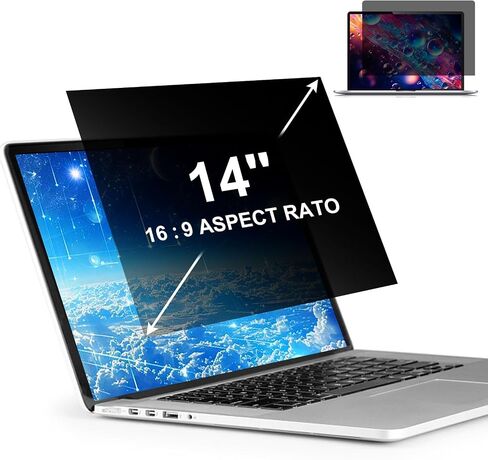 شاشة خصوصية LILIONGTH متوافقة مع جهاز MacBook Air 14 بوصة (2021-2023، M1، M2، M3)، درع فلتر خصوصية الكمبيوتر المحمول وواقي ضد الضوء الأزرق (الطراز: A2442، A2779، A2918، A2992) in Kuwait