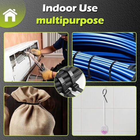 Cable Zip Ties 50 Pack, 12 Inch Self-Locking Nylon Cable Ties, Reusable Black Zip Ties, Cable Cord Management, Multi-Purpose Zip Ties Heavy Duty for Home, Garden, Workshop (0.28 Inch Width) in Saudi Arabia
