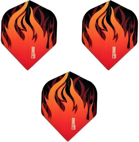 رحلات طيران ONE80 Great Ball of Fire Orange Flames Standard Dart (3 مجموعات - 9 رحلات طيران) in Saudi Arabia