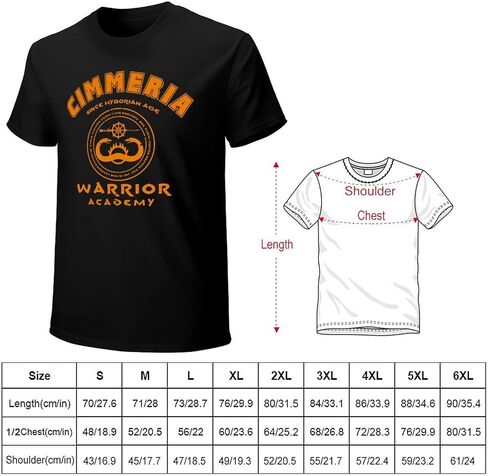 Cimmeria Warrior Academy Conan The Barbarian Men's Basic Short Sleeve T-Shirt Cotton Unisex Fashion Casual T-Shirts in Saudi Arabia