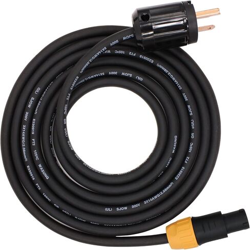 كابل Toronce IP65 احترافي مصنوع يدويًا 14 AWG ذكر NEMA5-15P إلى SAC3FX PowerCON True (10 أقدام) in Kuwait