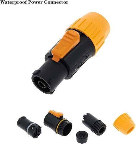 كابل Toronce IP65 احترافي مصنوع يدويًا 14 AWG ذكر NEMA5-15P إلى SAC3FX PowerCON True (10 أقدام) in Kuwait