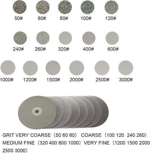 DZQ Diamond Grinding Wheel Disc Arbor Hole 6" x 1/2" Abrasive Lap 60 grit for Cutting or Sanding Stone and Glass in Saudi Arabia
