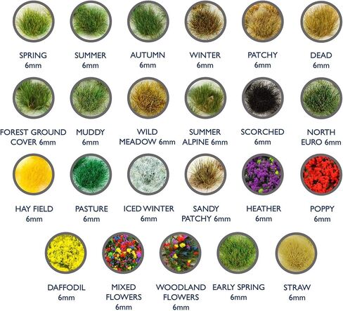 War World Scenics Self Adhesive Static Grass Tufts x 100 – Heather, 6mm – Model Railway Wargame Scenery Railroad Modelling Diorama Miniature Hobby Tabletop in Kuwait