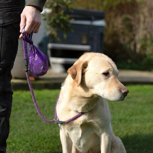 Dog Poo Bags | Eco Biodegradable Poop Bags | Thick Dispenser Refill Rolls with Tie Handles | Strong Bags | 100% Leak-Proof Unscented Sacks (Purple, 1 Box - 270) in Saudi Arabia