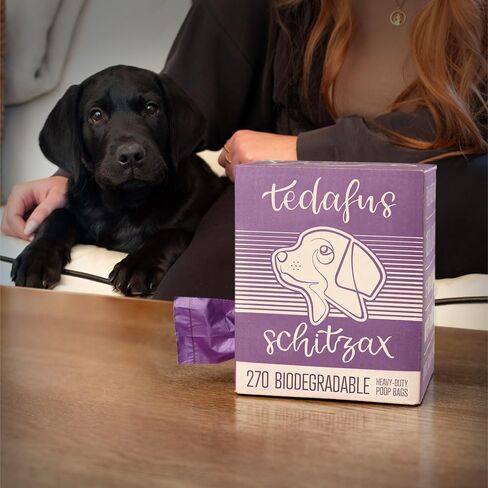 Dog Poo Bags | Eco Biodegradable Poop Bags | Thick Dispenser Refill Rolls with Tie Handles | Strong Bags | 100% Leak-Proof Unscented Sacks (Purple, 1 Box - 270) in Saudi Arabia