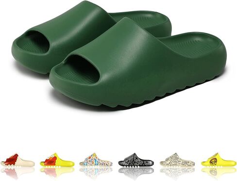 الرجال النساء الاطفال سحابة وسادة الشرائح إيفا وسادة النعال لطيف الشرائح عدم الانزلاق أحذية الاستحمام الصنادل مفتوحة اصبع القدم للحمام منزل سبا صالة الألعاب الرياضية المنزل لينة مريح in Kuwait