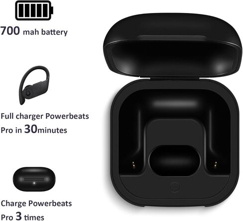 حافظة شحن بديلة من Jinstyles متوافقة مع Powerbeats Pro، حافظة شاحن لاسلكي مع زر مزامنة بلوتوث، بطارية مدمجة 700 مللي أمبير في الساعة، قادرة على الشحن 3 مرات in Kuwait