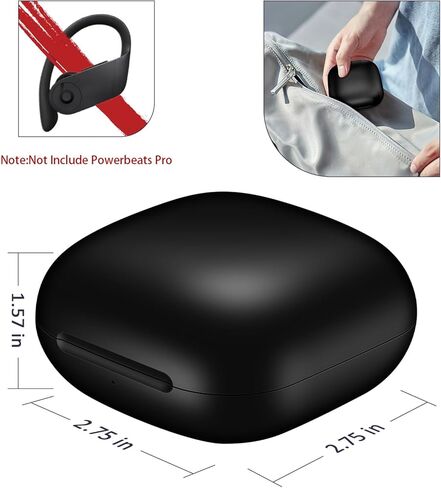 حافظة شحن بديلة من Jinstyles متوافقة مع Powerbeats Pro، حافظة شاحن لاسلكي مع زر مزامنة بلوتوث، بطارية مدمجة 700 مللي أمبير في الساعة، قادرة على الشحن 3 مرات in Kuwait