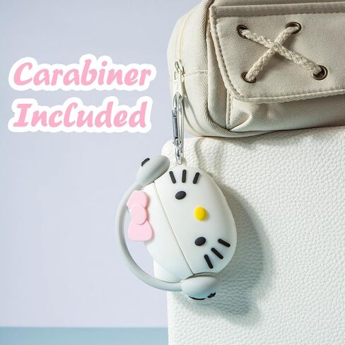 Cartoon Cute Kitty Design Silicone Airpods Pro Case 2019/Airpods Pro 2nd Generation Case with Multi-Function Cleaning Pen in Saudi Arabia