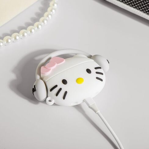 Cartoon Cute Kitty Design Silicone Airpods Pro Case 2019/Airpods Pro 2nd Generation Case with Multi-Function Cleaning Pen in Saudi Arabia
