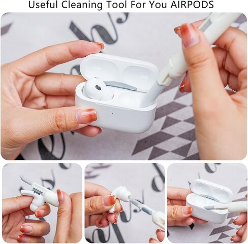 Cartoon Cute Kitty Design Silicone Airpods Pro Case 2019/Airpods Pro 2nd Generation Case with Multi-Function Cleaning Pen in Saudi Arabia