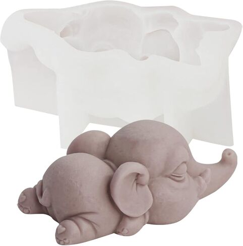 قالب سيليكون على شكل فيل كاذب، قوالب شموع إبداعية على شكل فيل نعسان، قالب صابون على شكل فيل كاذب، قالب شوكولاتة فوندان على شكل حيوانات كرتونية لتزيين الكب كيك وشريط الاستحمام الفوار in Kuwait