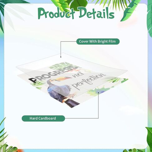 Pajean Pieces Tropical Themed Growth Mindset Posters Bulletin Board Display Set Growth Motivational Positive Sayings Sign Inspirational Quote Wall Art for School Decoration Teacher Supplies in Saudi Arabia