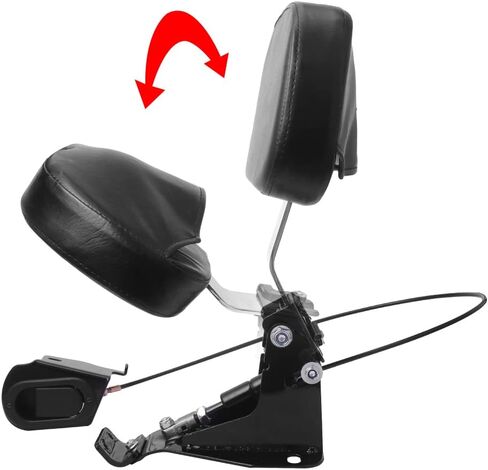 Adjustable Rider Backrest with Pad for Harley Touring Road King Street Glide FLHR FLHX 2009-2023 2022 2021 in Saudi Arabia