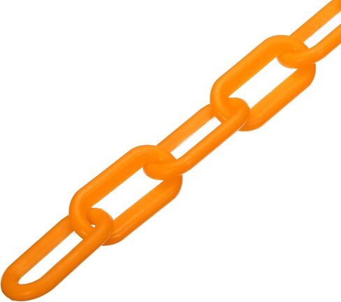 باتيكل 0.3 بوصة قطرها 23 قدم طول حاجز سلسلة بلاستيكية، دعامة سلسلة ربط أمان للتحكم في الحشود في موقف سيارات مصعد الممر، أصفر in Kuwait