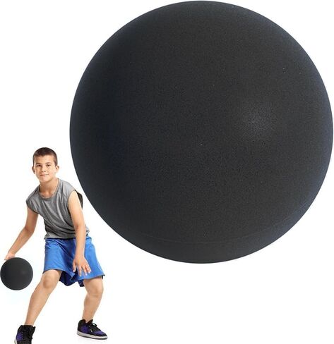 Silent Basketball，Foam Basketball Indoor Training Ball，Standard Hush Handle Basketball, Quiet Basketball Dribbling Indoor, Silent Swish Basketball 24cm Black in Saudi Arabia