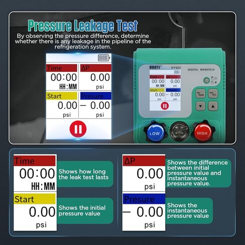 المقاييس الرقمية HVAC 92 مجموعة إعادة شحن غاز التبريد، مقاييس المنوعات الرقمية، اختبار ضغط الهواء وضيق الهواء، مجموعة قياس المنوع الرقمي، مقاييس التكييف مع خراطيم لأجهزة قياس التبريد r134a/r410a in Kuwait